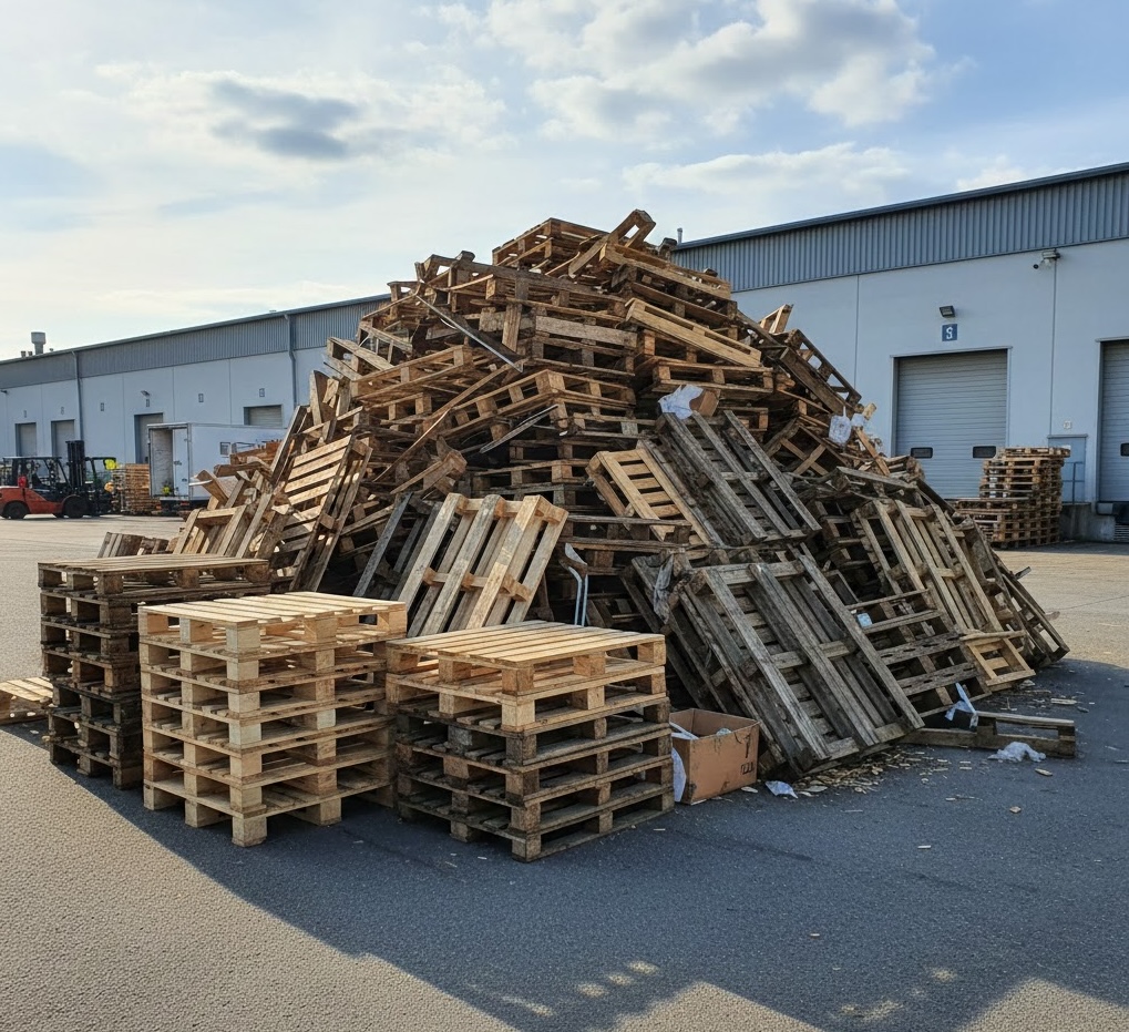 Heat treated pallets with ISPM-15 stamp